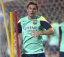 Messi sigue entrenando con el grupo y apunta a Pamplona