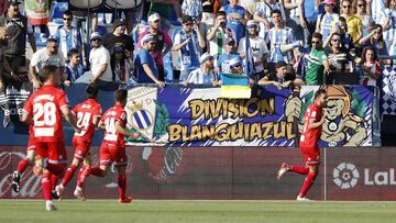 Borja Iglesias, rey del gol en la fiesta de Butarque