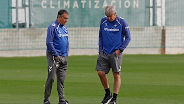 Pellegrini, junto a Alexis.