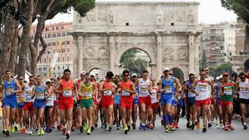 Los 50 kil&oacute;metros marcha de la Copa del Mundo recorrieron Roma.