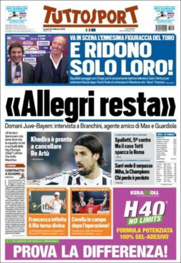 Portadas de la prensa mundial