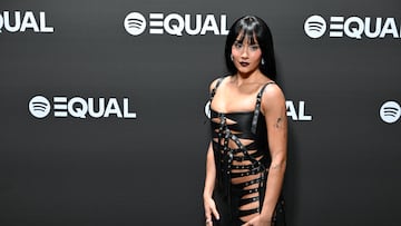 Aitana Ocaña posa en la alfombra roja de segunda edición de la gala benéfica en apoyo a las mujeres en la industria.