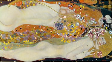 La obra del pintor simbolista, Gustav Klimt, "Serpientes de agua II", creada en 1907 es una pieza destacada del artista austriaco por su belleza artistica y rareza. Fue comprada en transacción privada en 2013 por 187 millones de dólares. 