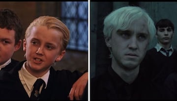 El antes y después de Tom Felton en la saga Harry Potter.