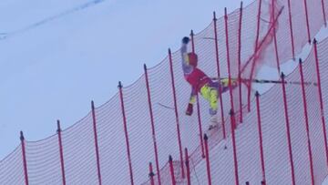 Te dejará helado: escalofriante caída de un esquiador chileno