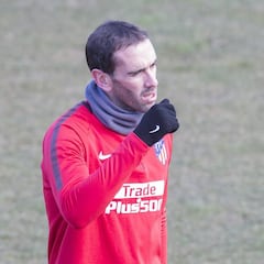 Godín se entrenó como uno más