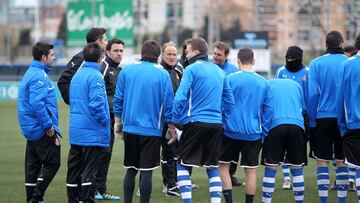 15/01/13  ENTRENAMIENTO DEL ESPANYOL B FILIAL 
 SERGIO GONZALEZ  CON LONGHI 