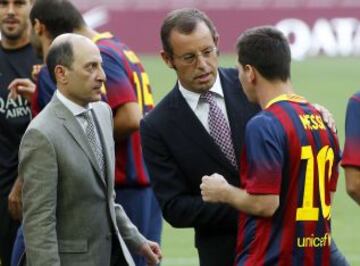 Foto oficial del Barcelona con el patrocinador Qatar Airways