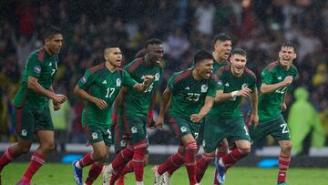Luis Romo, Jesus Gallardo, Santiago Gimenez, Hirving Lozano, Johan Vasquez of Mexico during the game Mexican National Team (Mexico) vs Honduras, corresponding to the Quarterfinals second Leg of the Concacaf Nations League 2023-2024, at Azteca, on November 21, 2023.
<br><br>
Luis Romo, Jesus Gallardo, Santiago Gimenez, Hirving Lozano, Johan Vasquez de Mexico durante el partido Seleccion Nacional Mexicana (Mexico) vs Honduras, correspondiente a Cuartos de Final Vuelta de la Liga de Naciones de Concacaf 2023-2024, en el Estadio Azteca, el 21 de Noviembre de 2023.
