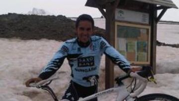 <b>ABSTRAIDO. </b>Contador en Sierra Nevada, donde subió como entrenamiento la semana pasada.