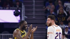 Tenso cara a cara en el reencuentro entre Draymond Green y Jusuf Nurkic.