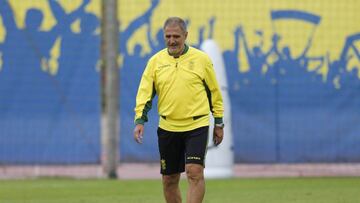 Paco Herrera, durante un entrenamiento.