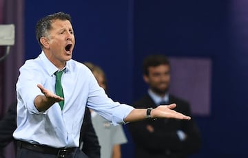 Juan Carlos Osorio durante la derrota de México ante Alemania.