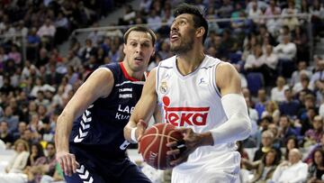 Gustavo Ay&oacute;n, ante el Baskonia.