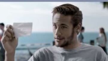 Neymar, en el anuncio de la polémica.