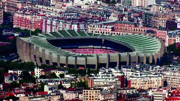 FOR USE AS DESIRED WITH WORLD CUP STORIES--This an aerial view of the Parc des Princes stadium in Paris in an April 1997 file photo. The 49,000 seat stadium will host matches of the 1998 World Cup soccer tournament in France from June 10 to July 12,1998. 