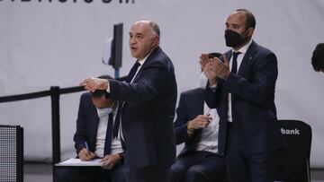 Pablo Laso, entrenador del Real Madrid, durante un partido de la Liga Endesa.