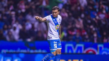 Christian Tabó durante un partido de Puebla