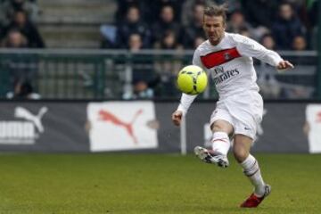 David Beckham jug¨® en el Real Madrid, Milan y PSG.