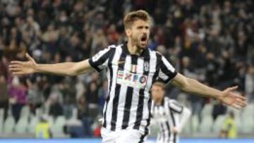 Fernando Llorente celebra un gol con la Juventus