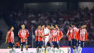 Players of Guadalajara during the quarter-final second match between Cruz Azul and Guadalajara as part of the Liga BBVA MX, Torneo Apertura 2025 at Olimpico Universitario Stadium, on November 30, 2025 in Mexico City, Mexico.