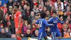 Diego Costa entreg&oacute; el gol del triunfo a Chelsea sobre Liverpool.