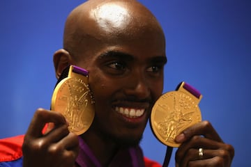 Otro gran protagonista fue Mohamed Farah, que en su país de adopción logró el doblete en los 5.000 y los 10.000 metros.