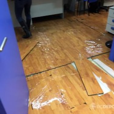 Riazor amanece inundado