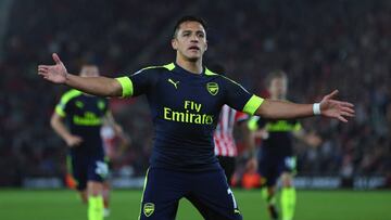 Gol de Alexis S&aacute;nchez ante el Southampton.