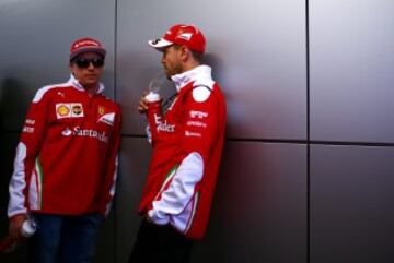 Sebastian Vettel y Kimi Raikkonen.