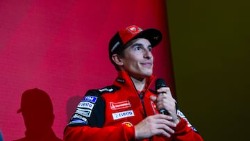 Marc Márquez, en la rueda de prensa de la presentación del equipo Ducati Lenovo.