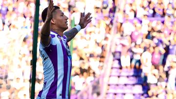 Valladolid. 1/10/2023. 8 jornada Liga HIPERMOTION Real Valladolid - Burgos CF.
gol de Marcos Andr¨¦
Photogenic/Miguel ?ngel Santos