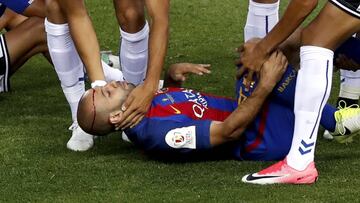 Mascherano termina lesionado en su rodilla derecha