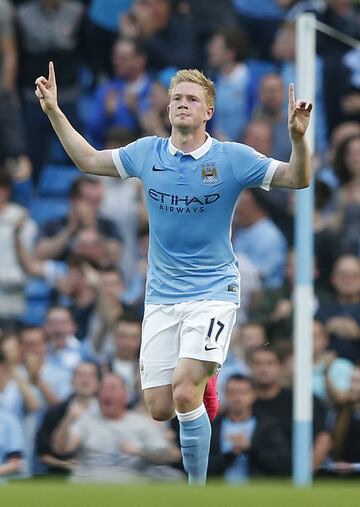 Kevin de Bruyne llegó al Manchester City procedente del Wolfsburgo por 76 M€.
 