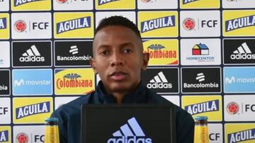 Esnéyder Mena, jugador del Deportivo Pasto, habló en rueda de prensa sobre el morfociclo que ha tenido la Selección Colombia estos días en Bogotá