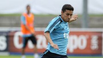 Navas, en un entrenamiento en Schruns