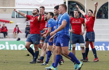 España ganó 16-14 a Rusia en el primer partido del Campeonato de Europa (Seis Naciones B) disputado en el Estadio Central Universitario de Madrid. 
