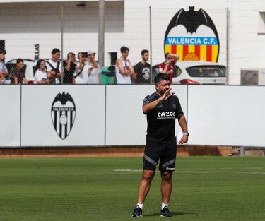 Gennaro Gattuso, en su primer entrenamiento.