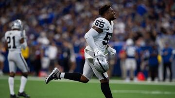 El linebacker de los Raiders podr&iacute;a no volver a jugar esta campa&ntilde;a despu&eacute;s del artero golpe que propin&oacute; el domingo ante los Colts.