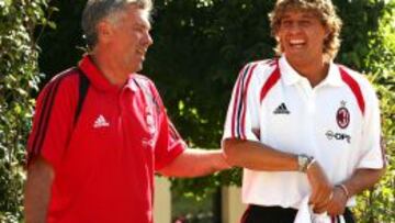 Valdanito Crespo, con Ancelotti.