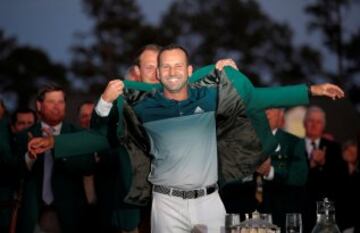 Sergio García con la chaqueta verde.