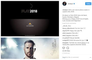 Los mensajes y las felicitaciones por Año Nuevo de los futbolistas