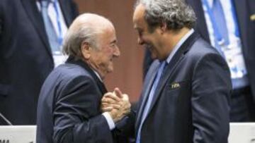 Blatter y Platini.
