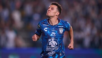 Oussama Idrissi of Pachuca during the final leg match between Pachuca and Columbus Crew as part of the CONCACAF Champions Cup 2024, at Hidalgo Stadium on June 01, 2024 in Pachuca, Hidalgo, Mexico.