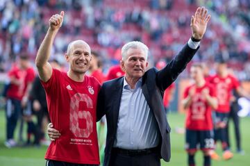 Jupp Heynckes y Arjen Robben.