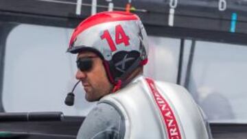 Xabier Fernández a bordo del Luna Rossa