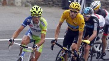 Nibali y Wiggins en el pasado Tour de Francia. La pelea se repetirá en el Giro de Italia y mañana tendremos un aperitivo en el Trentino.