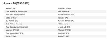 El calendario de LaLiga al completo