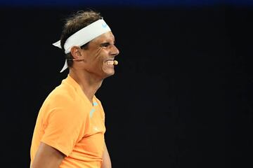 Rafael Nadal durante el partido de exhibición organizado por Tennis Australia para las zonas más afectadas de Ucrania.