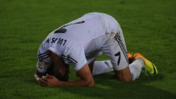 Lucas se lamenta por la derrota del equipo ante el Mallorca.